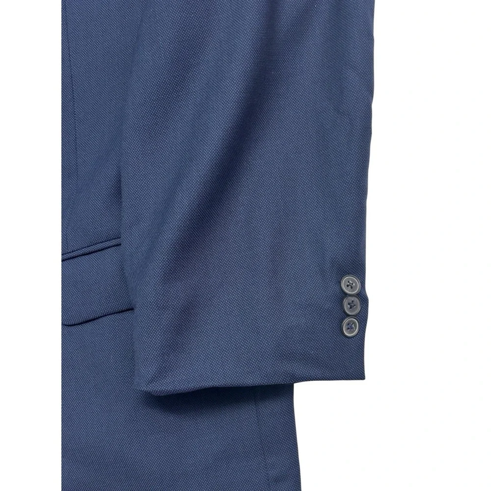 S‎ Cohen 56 R Navy Blue Blazer Jacket Sport Suit Coat All Season Wool Soft